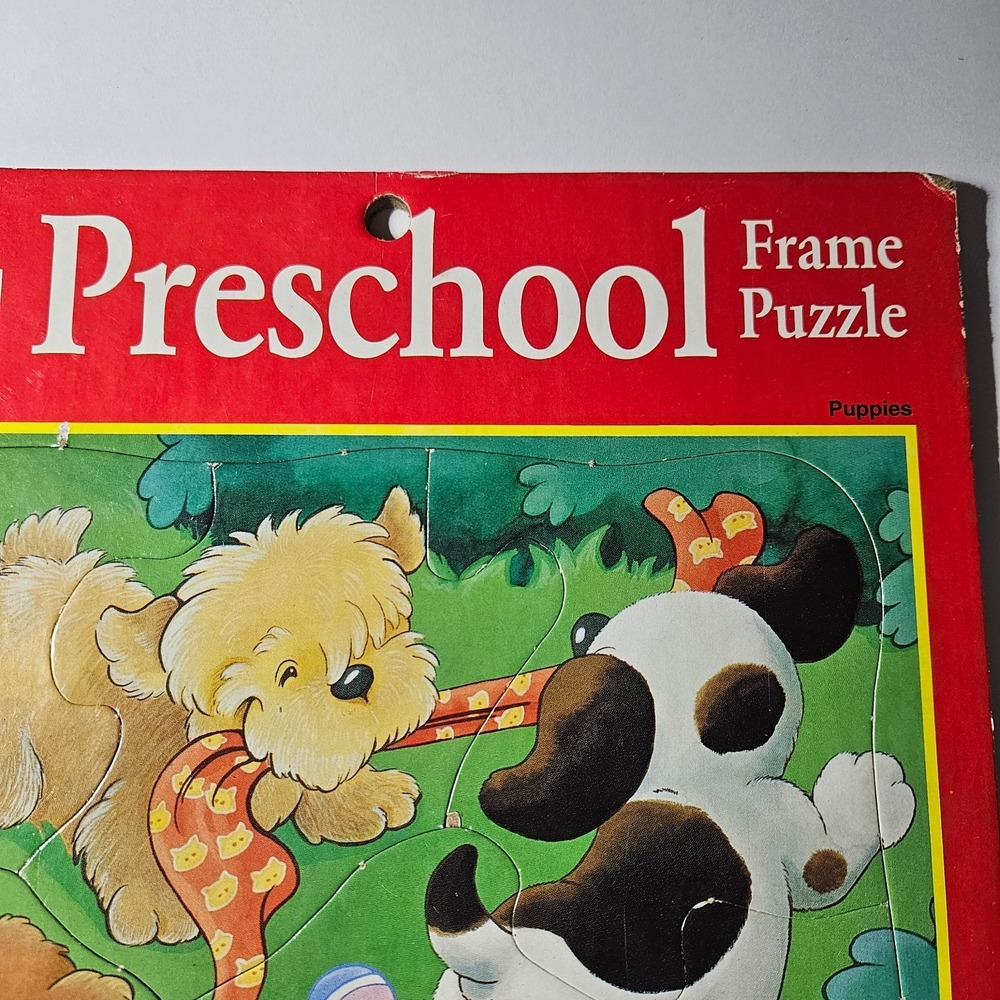 Vintage Puzzle Puzzle Frame Tray Board Preschool 1993 7 Piece Cardboard - Picture 2 of 4